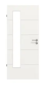 Frontansicht von Signum 27 LA 24 bandseitig Basic Lack Verkehrsweiß RAL 9016 Innentür - Huga