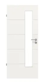 Frontansicht von Signum 27 LA 24 schlossseitig Basic Lack Verkehrsweiß RAL 9016 Innentür - Huga