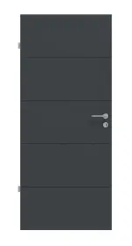 Frontansicht von Groove 27 ProLine Lack Anthrazit RAL 7016 Innentür - Hörmann