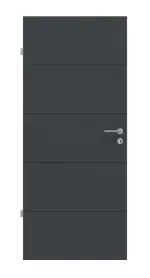 Frontansicht von Signum 27 Basic Lack Anthrazit RAL 7016 Innentür - Huga