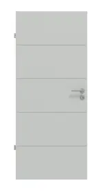 Frontansicht von Groove 27 ProLine Lack Grau RAL 7035 Innentür - Hörmann