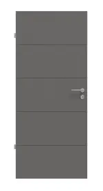 Frontansicht von Huga Innentür Signum 27 Hygge grau RAL 7037 Lack Concept