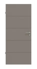 Frontansicht von Groove 27 ProLine Lack Taupe RAL 7048 Innentür - Hörmann