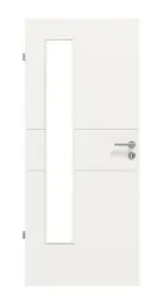 Frontansicht von Groove 29 LA 24 bandseitig ProLine Lack Verkehrsweiß RAL 9016 Innentür - Hörmann