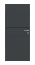 Frontansicht von Groove 29 ProLine Lack Anthrazit RAL 7016 Innentür - Hörmann
