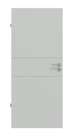 Frontansicht von Groove 29 ProLine Lack Grau RAL 7035 Innentür - Hörmann