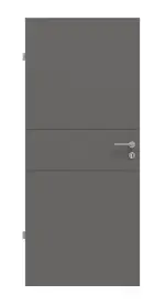 Frontansicht von Huga Innentür Signum 29 Hygge grau RAL 7037 Lack Concept
