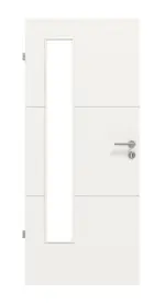 Frontansicht von Signum 31 LA 24 bandseitig Basic Lack Verkehrsweiß RAL 9016 Innentür - Huga