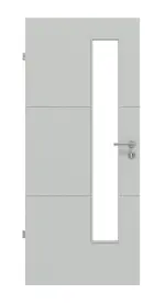 Frontansicht von Signum 31 LA 24 schlossseitig Basic Lack Grau RAL 7035 Innentür - Huga
