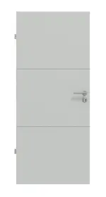 Frontansicht von Groove 31 ProLine Lack Grau RAL 7035 Innentür - Hörmann