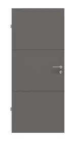 Frontansicht von Huga Innentür Signum 31 Hygge grau RAL 7037 Lack Concept