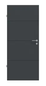 Frontansicht von Groove 34 ProLine Lack Anthrazit RAL 7016 Innentür - Hörmann