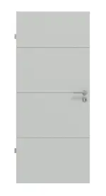 Frontansicht von Groove 34 ProLine Lack Grau RAL 7035 Innentür - Hörmann