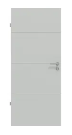 Frontansicht von Signum 34 Basic Lack Grau RAL 7035 Innentür - Huga