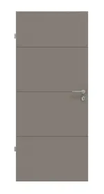 Frontansicht von Groove 34 ProLine Lack Taupe RAL 7048 Innentür - Hörmann
