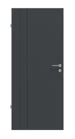 Frontansicht von Groove 39 ProLine Lack Anthrazit RAL 7016 Innentür - Hörmann