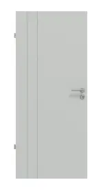 Frontansicht von Groove 39 ProLine Lack Grau RAL 7035 Innentür - Hörmann