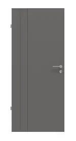 Frontansicht von Huga Innentür Signum 39 Hygge grau RAL 7037 Lack Concept