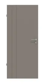 Frontansicht von Groove 39 ProLine Lack Taupe RAL 7048 Innentür - Hörmann