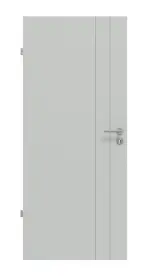 Frontansicht von Groove 44 ProLine Lack Grau RAL 7035 Innentür - Hörmann