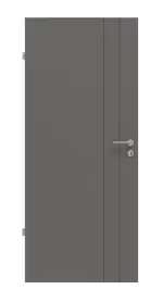 Frontansicht von Huga Innentür Signum 44 Hygge grau RAL 7037 Lack Concept