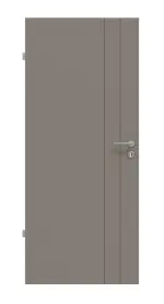 Frontansicht von Groove 44 ProLine Lack Taupe RAL 7048 Innentür - Hörmann