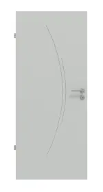 Frontansicht von Groove 49 ProLine Lack Grau RAL 7035 Innentür - Hörmann