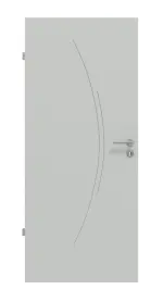 Frontansicht von Signum 49 Basic Lack Grau RAL 7035 Innentür - Huga