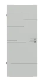 Frontansicht von Signum 50 Basic Lack Grau RAL 7035 Innentür - Huga