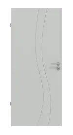 Frontansicht von Groove 51 ProLine Lack Grau RAL 7035 Innentür - Hörmann