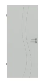 Frontansicht von Signum 51 Basic Lack Grau RAL 7035 Innentür - Huga