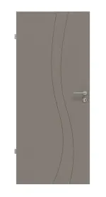 Frontansicht von Groove 51 ProLine Lack Taupe RAL 7048 Innentür - Hörmann