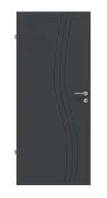 Frontansicht von Groove 53 ProLine Lack Anthrazit RAL 7016 Innentür - Hörmann