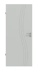 Frontansicht von Groove 53 ProLine Lack Grau RAL 7035 Innentür - Hörmann