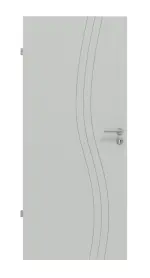 Frontansicht von Signum 53 Basic Lack Grau RAL 7035 Innentür - Huga