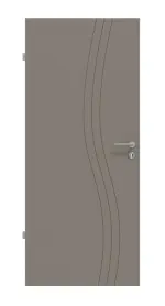 Frontansicht von Groove 53 ProLine Lack Taupe RAL 7048 Innentür - Hörmann