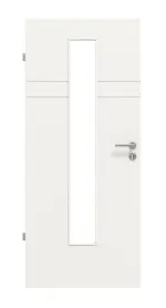 Frontansicht von Groove 78 LA 24 mittig ProLine Lack Verkehrsweiß RAL 9016 Innentür - Hörmann