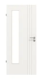 Frontansicht von Signum 85 LA 24 bandseitig Basic Lack Verkehrsweiß RAL 9016 Innentür - Huga
