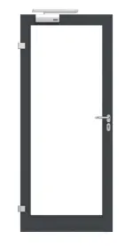 Frontansicht in db703 von Innentür-Set Aluminium Rohrrahmentür mit Feuerschutzfunktion HE 311 mit LA-01 inkl. Blockzarge - Hörmann