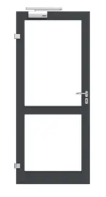 Frontansicht in db703 von Innentür-Set Aluminium Rohrrahmentür mit Feuerschutzfunktion HE 311 mit LA-02 inkl. Blockzarge - Hörmann