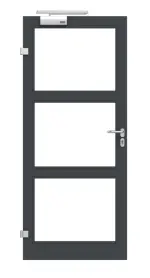 Frontansicht in db703 von Innentür-Set Aluminium Rohrrahmentür mit Feuerschutzfunktion HE 311 mit LA-03 inkl. Blockzarge - Hörmann