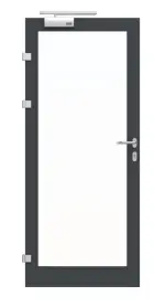 Frontansicht von Innentür-Set Aluminium Rohrrahmentür mit Feuerschutzfunktion HE 911 mit LA-01 inkl. Blockzarge - Hörmann