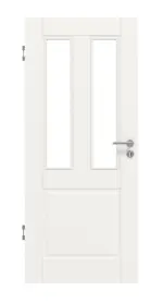 Frontansicht von HUGA Innentür Kontur 3 Weißlack Classic mit Lichtausschnitt LA