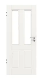 Frontansicht von LEBO Innentür Country 40 Weißlack mit Lichtausschnitt 2 LA oben