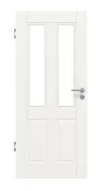 Frontansicht von HUGA Innentür Kontur 4 Weißlack Classic mit Lichtausschnitt LA