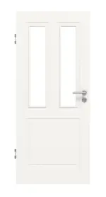 Frontansicht von LEBO Innentür Kopenhagen 31 Weißlack mit Lichtausschnitt 2 LA