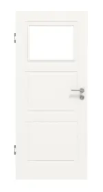Frontansicht von LEBO Innentür Kopenhagen 32 Weißlack mit Lichtausschnitt 1 LA