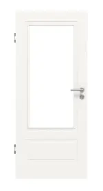 Frontansicht von LEBO Innentür Kopenhagen 41 Weißlack mit Lichtausschnitt 1 LA