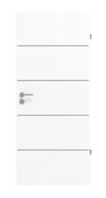 Frontansicht von Esche Weiß Pore Es 242 Portalit Innentür Lineo Typ 3605 - Westag