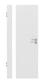 Frontansicht von Smart 1 Bandseite Basic Durat Bütte Weiß Innentür - Huga